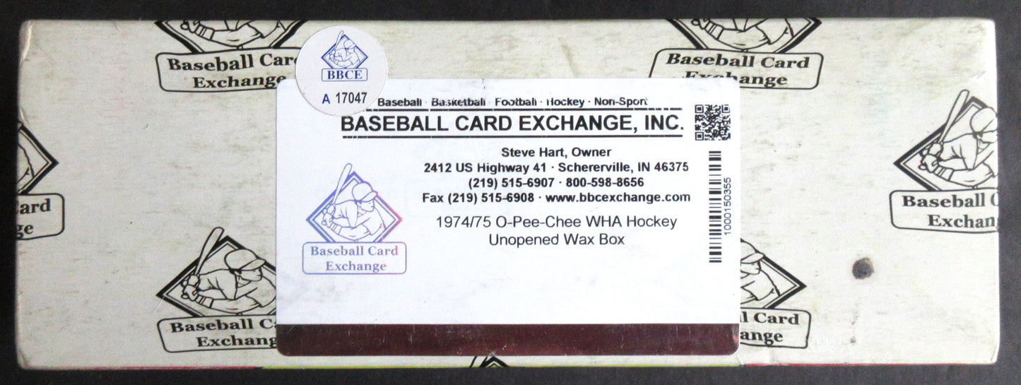 1974/75 OPC O-Pee-Chee WHA Hockey Unopened Wax Box (BBCE) (A17047)