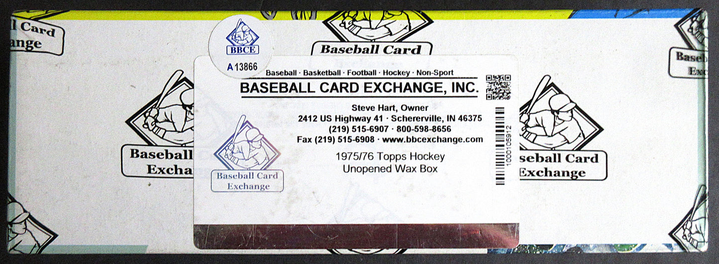 1975/76 Topps Hockey Unopened Wax Box (BBCE) (A13866)