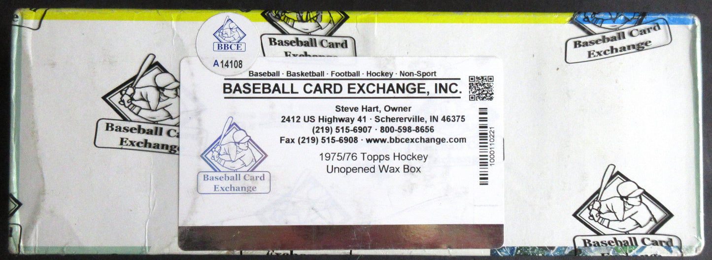 1975/76 Topps Hockey Unopened Wax Box (BBCE) (A14108)