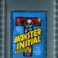 1974 Topps Monster Initial Unopened Stickers Wax Pack PSA 8