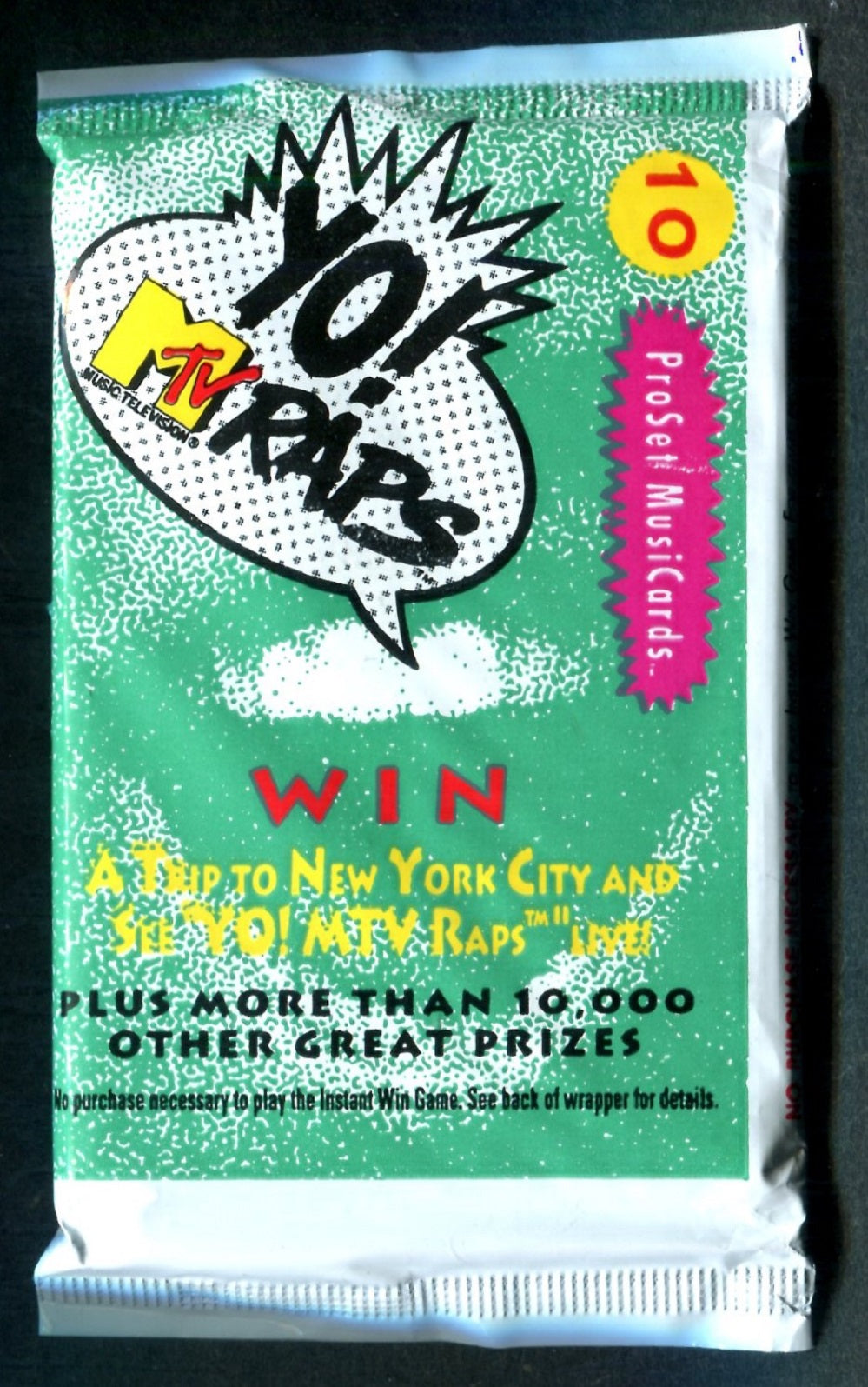 1991 Pro Set Yo! MTV Raps Unopened Pack (10)