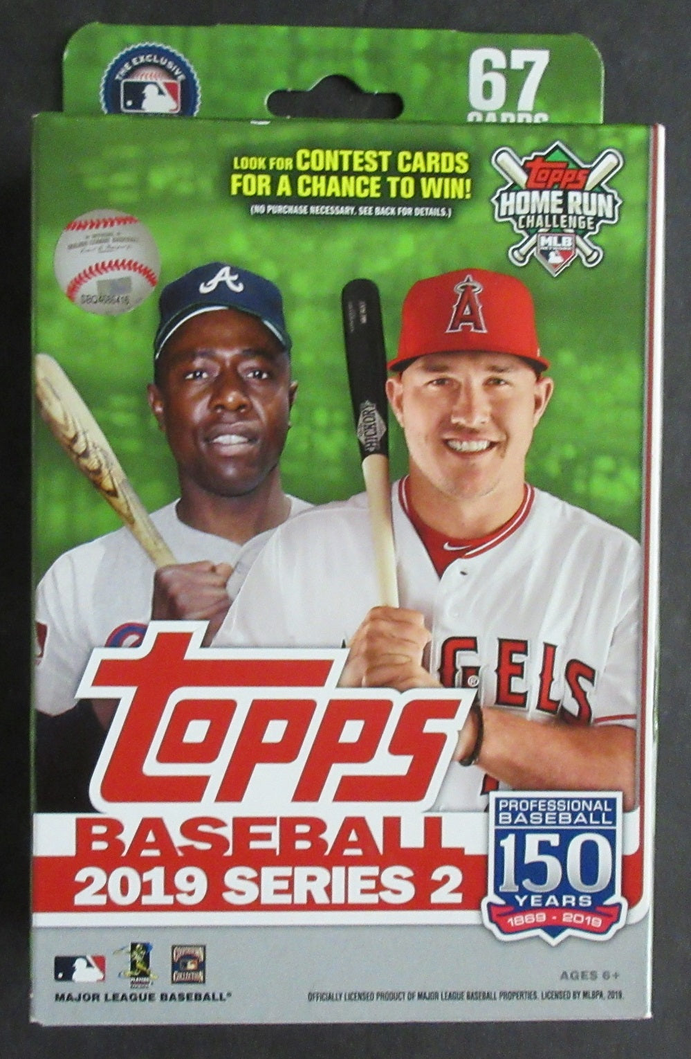 2019 Topps Baseball Series 2 Hanger Box (67 Cards)