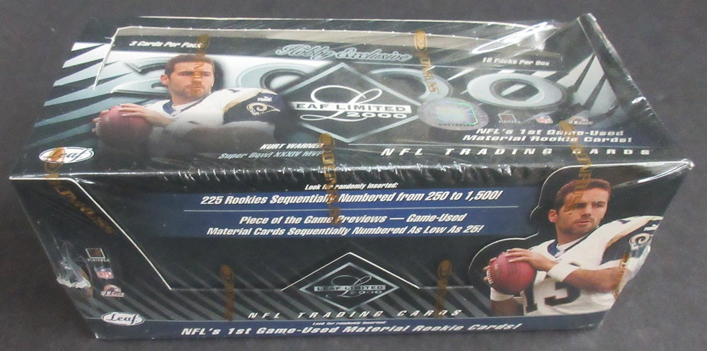 2000 Leaf Limited Football Unopened Box (Hobby) (18/3) (Read)