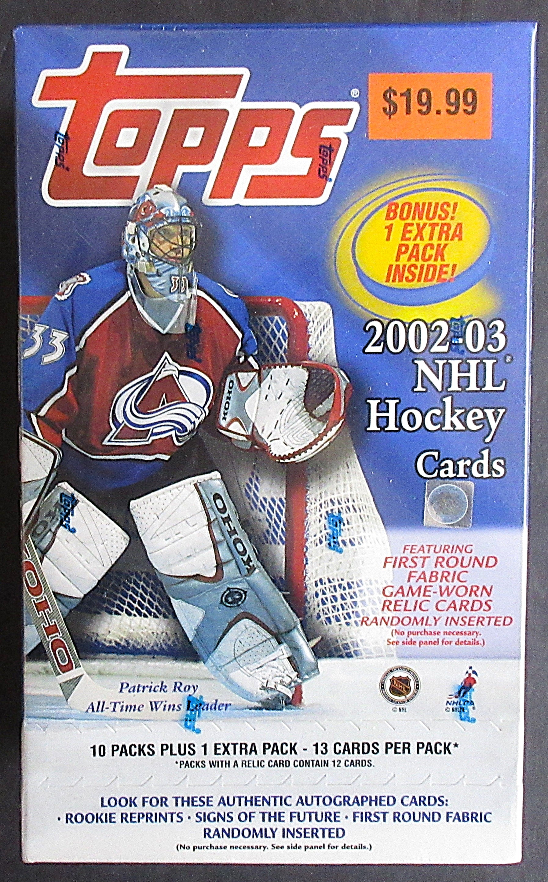 2002/03 Topps Hockey Blaster Box (11/13)