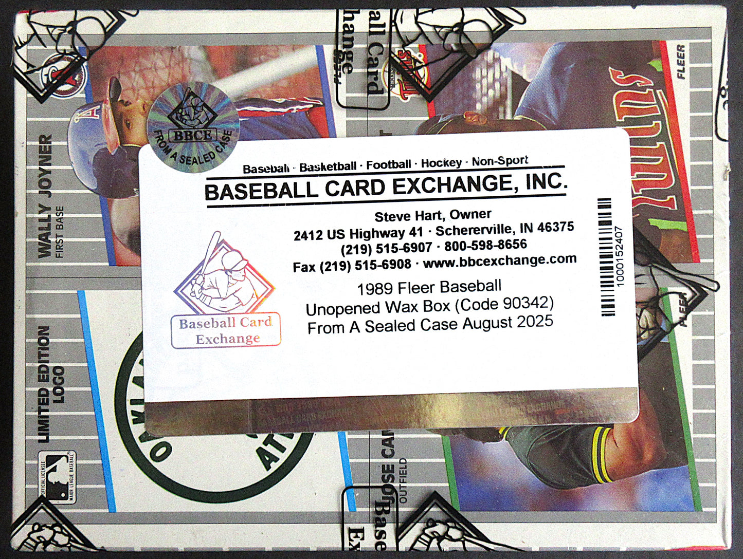 1989 Fleer Baseball Unopened Wax Box (FASC) (Code 90342)