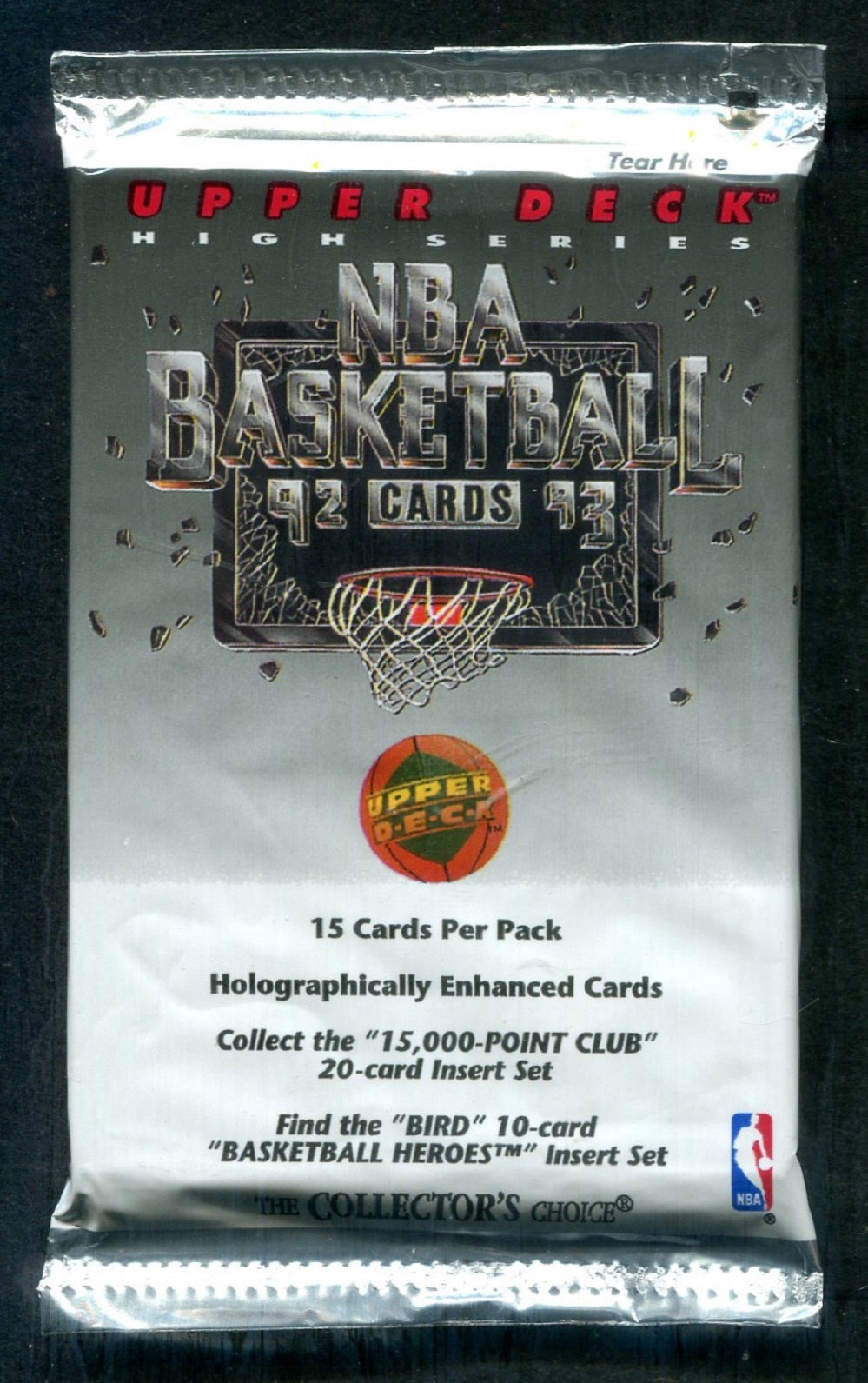 1992/93 Upper Deck Basketball Unopened High Series Pack (Hobby) (15)