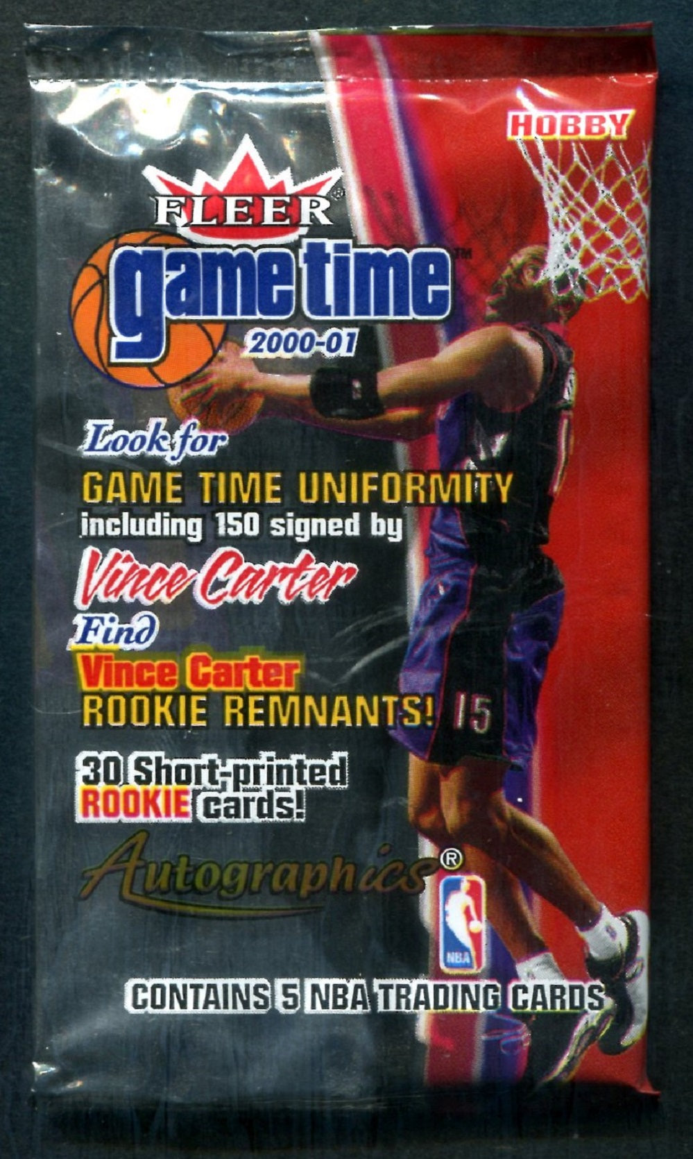 2000/01 Fleer Game Time Basketball Unopened Pack (Hobby) (5)