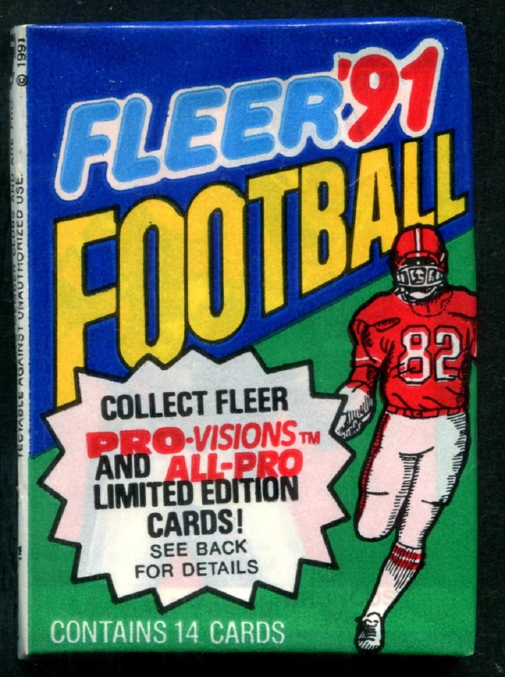 1991 Fleer Football Unopened Wax Pack