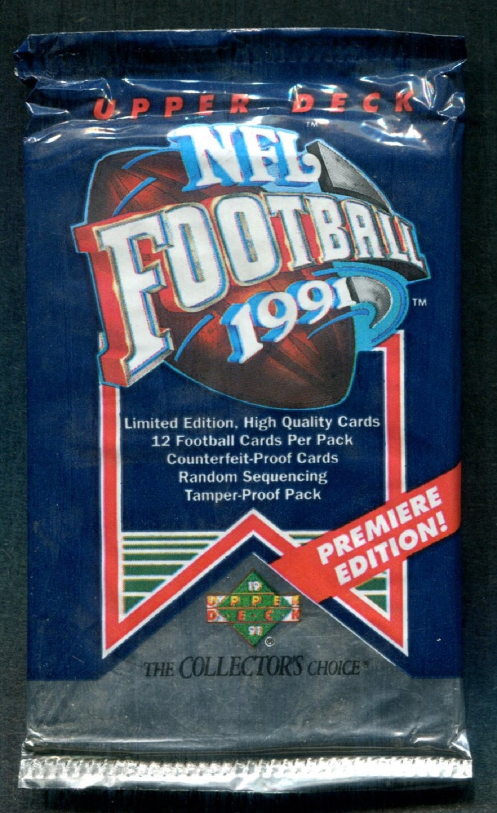 1991 Upper Deck Football Unopened Low Series Pack