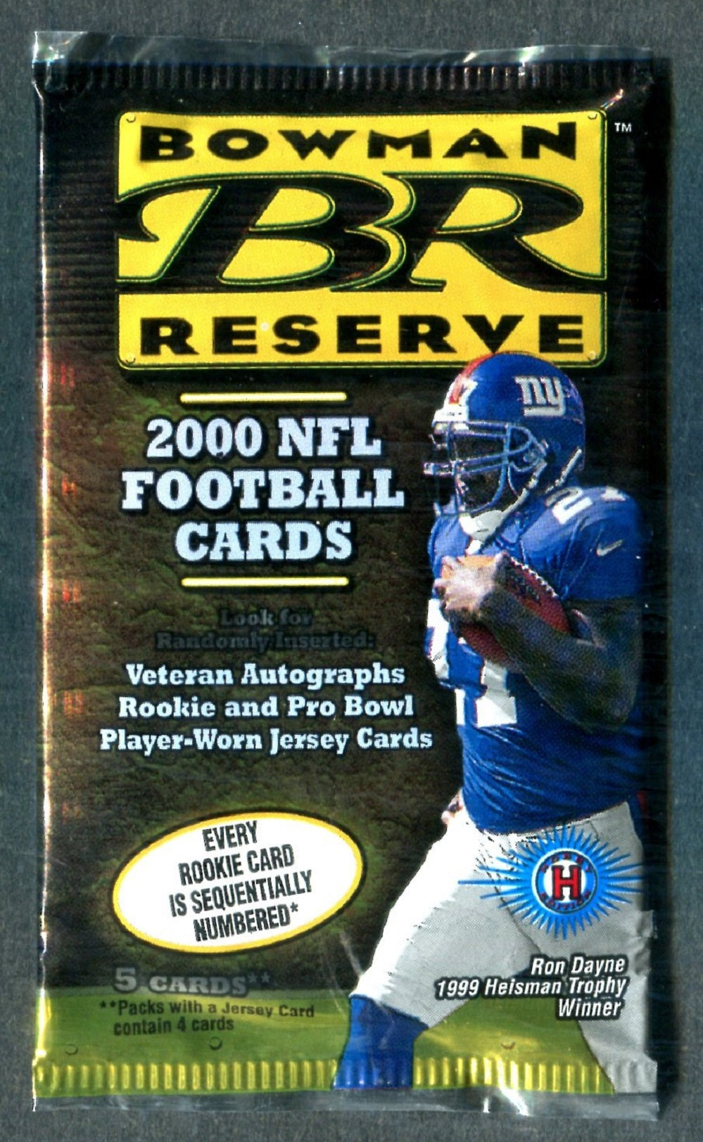 2000 Bowman Reserve Football Unopened Pack (Hobby) (5)