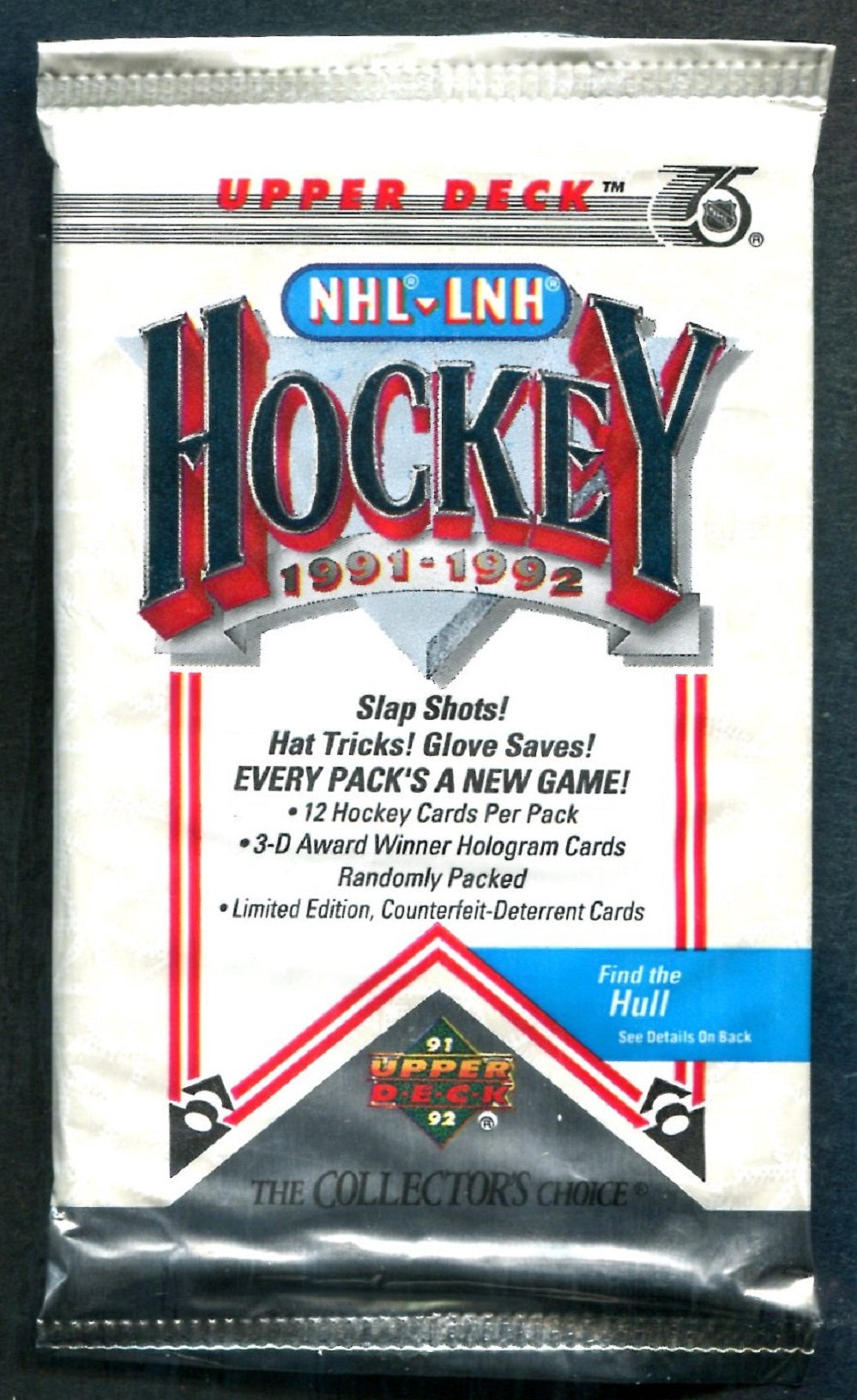 1991/92 Upper Deck Hockey Unopened Low Series Pack