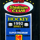 1992/93 Topps Stadium Club Hockey Unopened Series 1 Pack