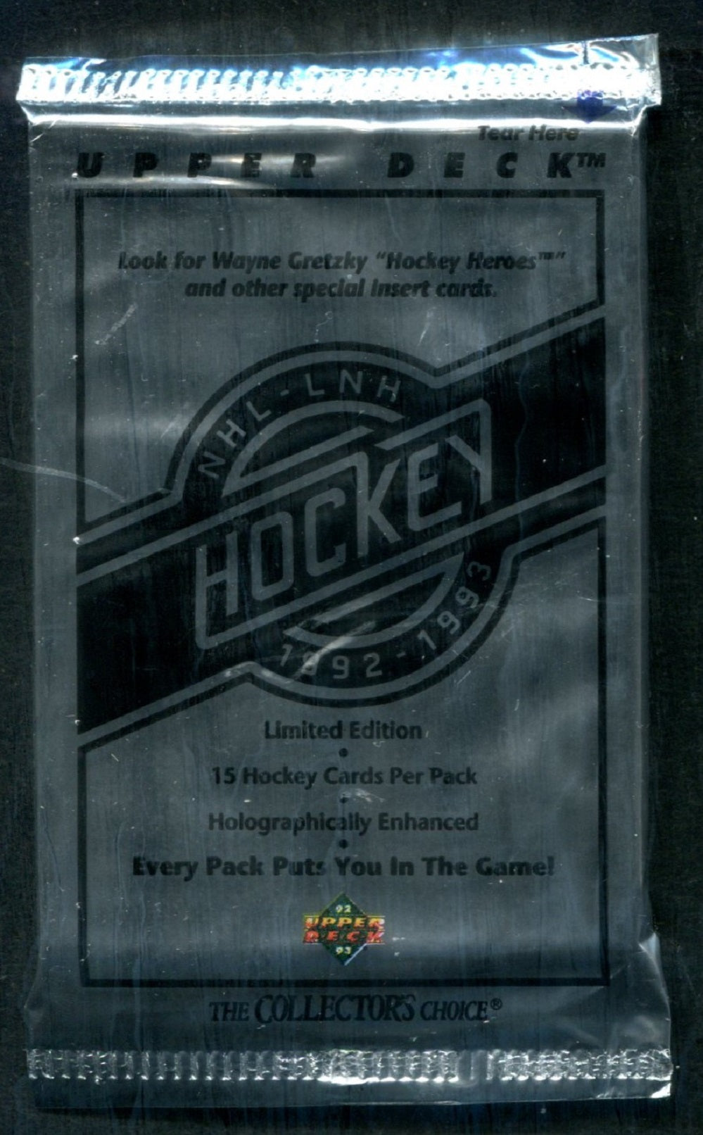 1992/93 Upper Deck Hockey Unopened Low Series Pack