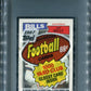 1987 Topps Football Unopened Cello Pack PSA 8 Jim Kelly Top *6452