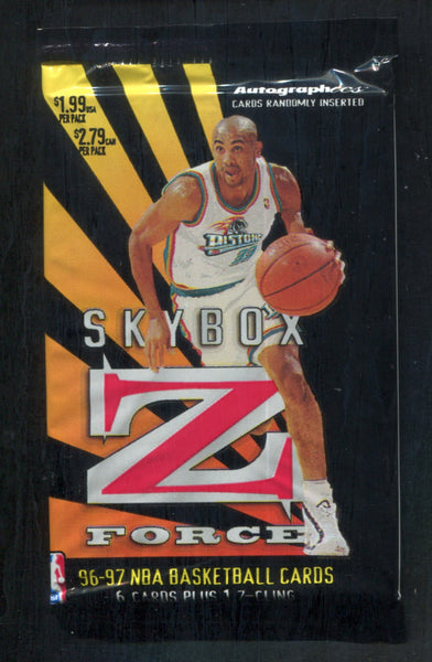 1996/97 Skybox Basketball Z-Force Unopened Pack (Pre-Priced) (6