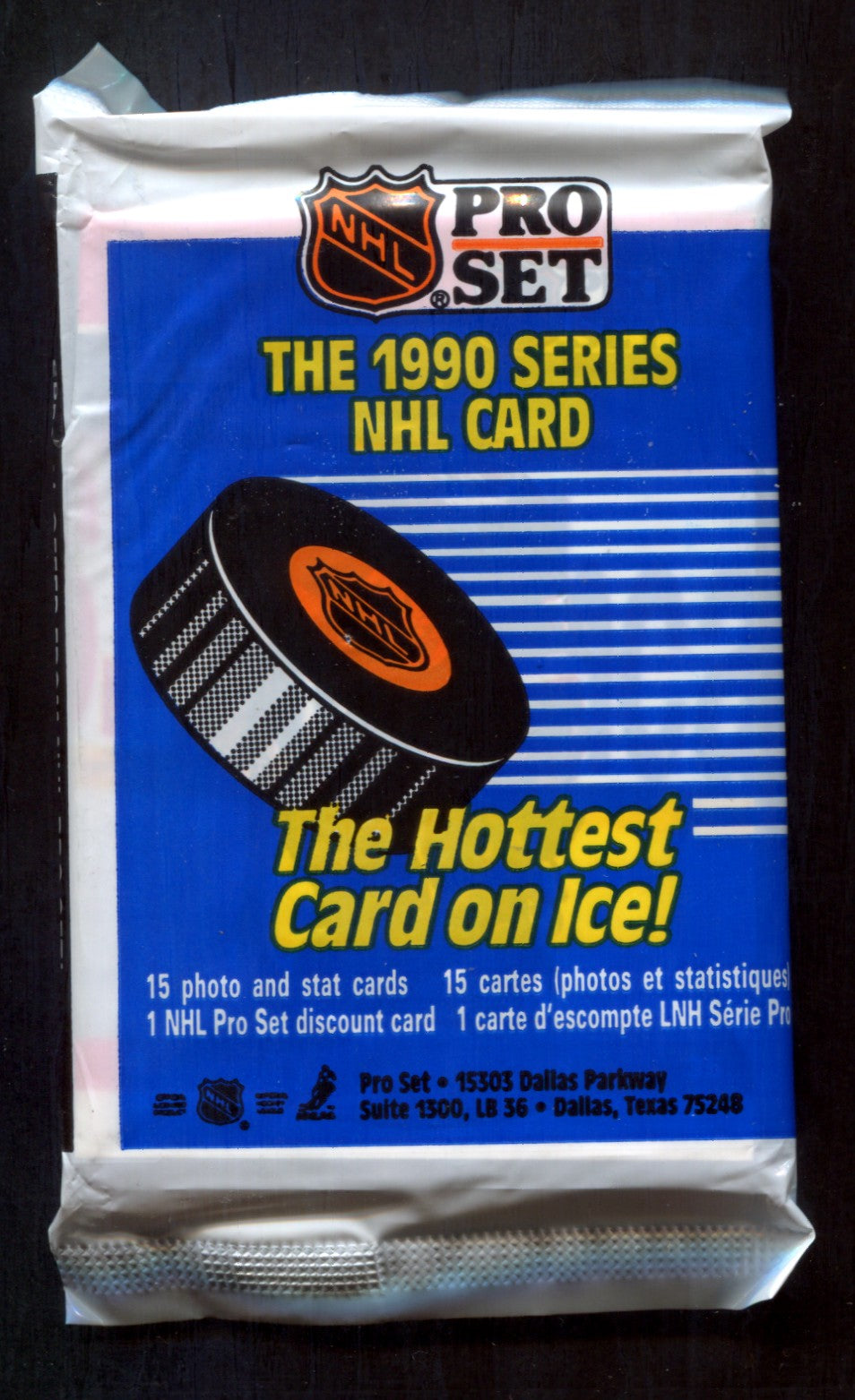 1990/91 Pro Set Hockey Unopened Series 1 Pack (15)