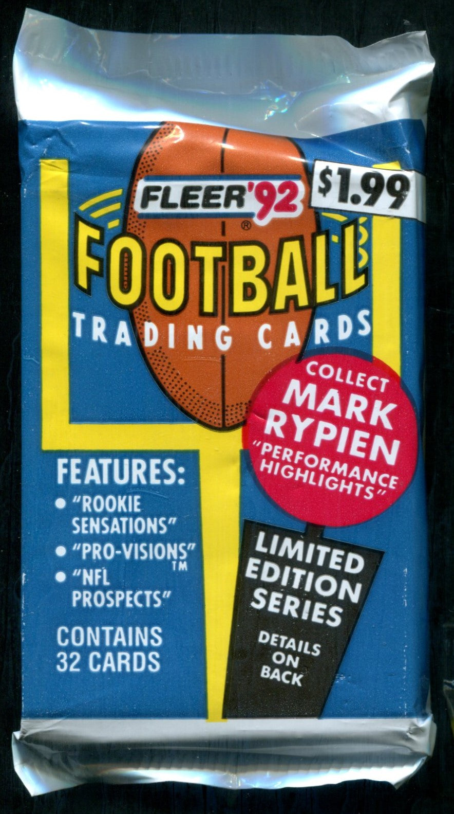1992 Fleer Football Unopened Jumbo Pack (32) (Pre-Priced)