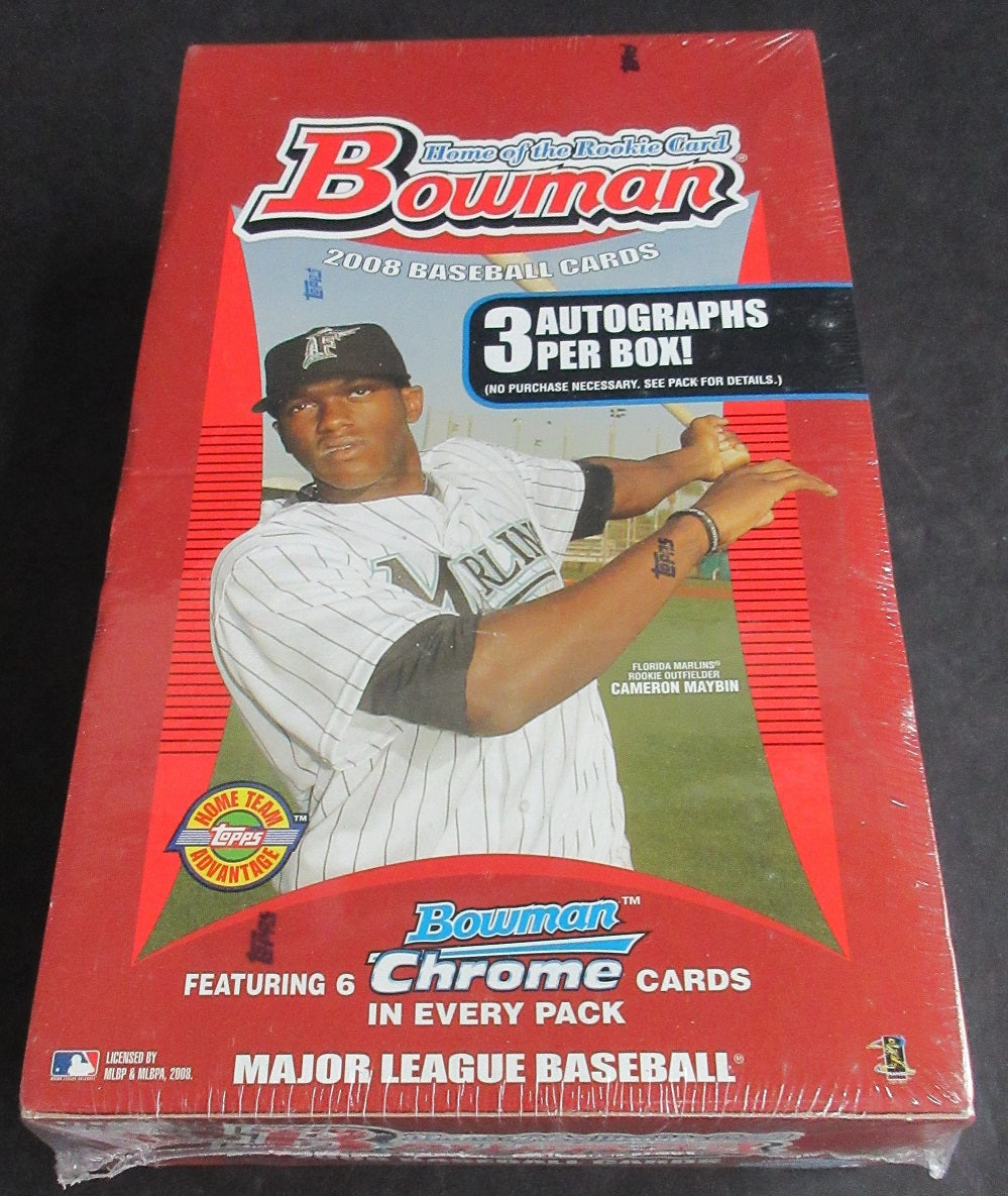 2008 Bowman Baseball Unopened Jumbo Box (HTA) (12/32)