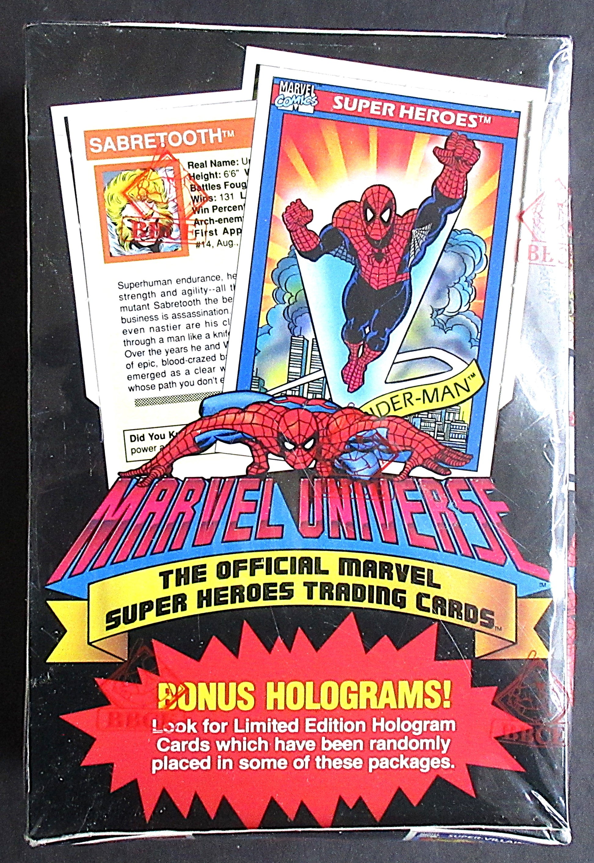 marvel impel 1990 booster box Universe Series 1 Factory Sealed Pack (1) From Wax Rare Skybox presents the Marvel Masterpieces XL Trading Card Box 1990 Impel Marvel Universe Series