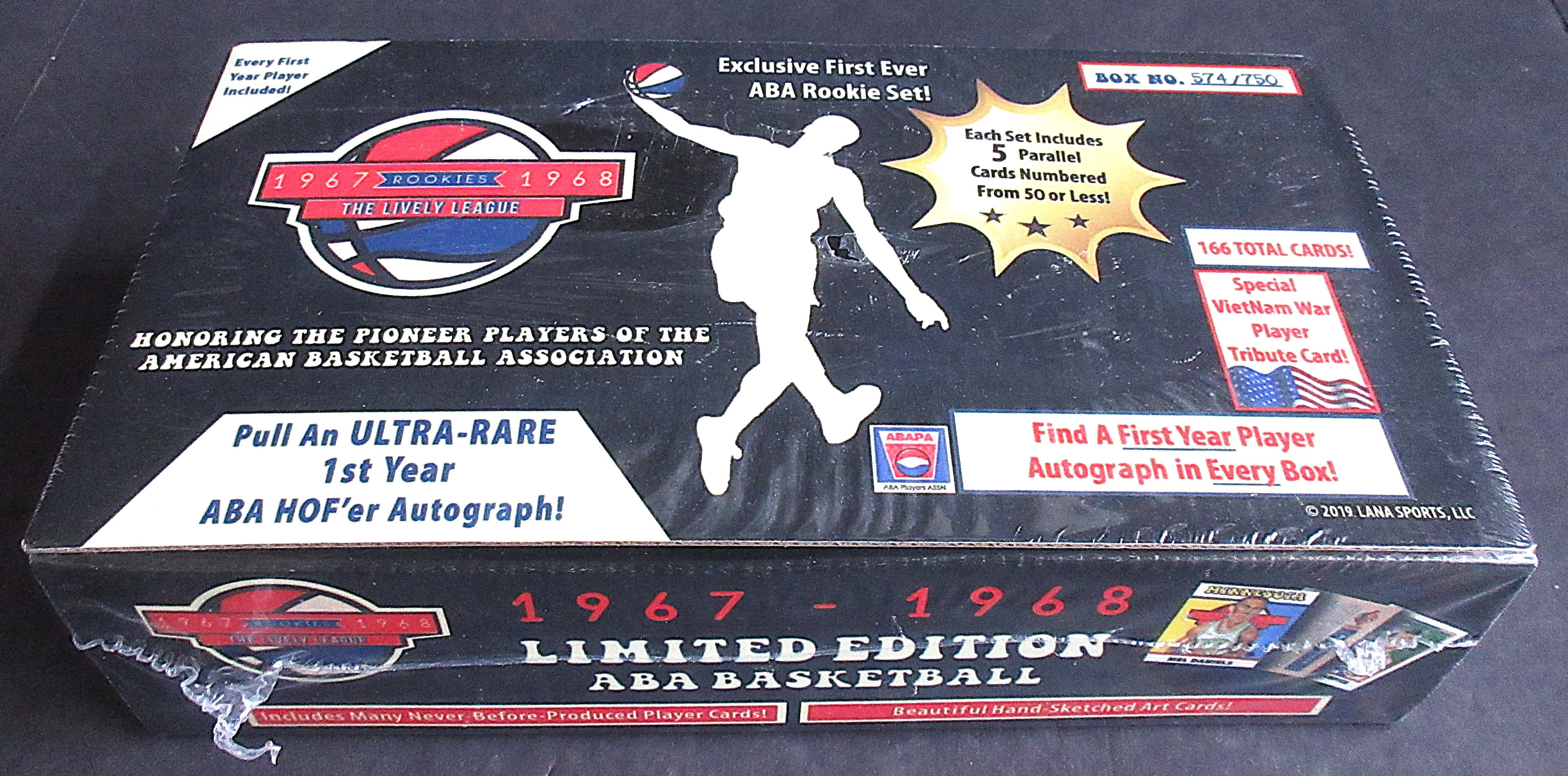 2019 Lana Sports 1967-1968 ABA Basketball Limited Edition Factory Set (166)