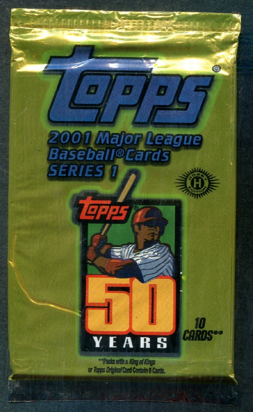 2001 Topps Baseball Unopened Series 1 Pack (Hobby) (10)