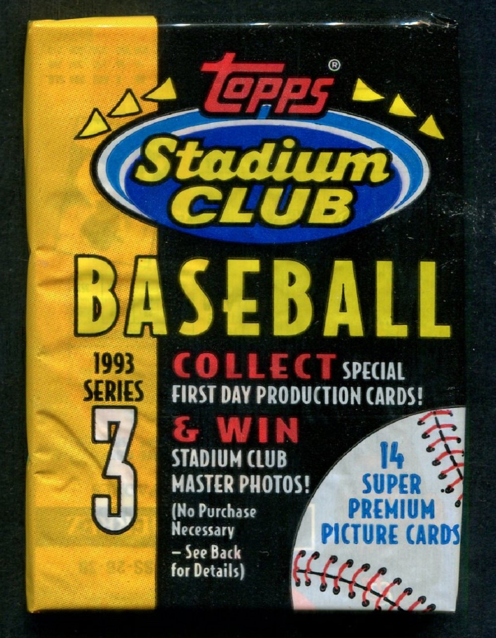 1993 Topps Stadium Club Baseball Unopened Series 3 Pack (14)