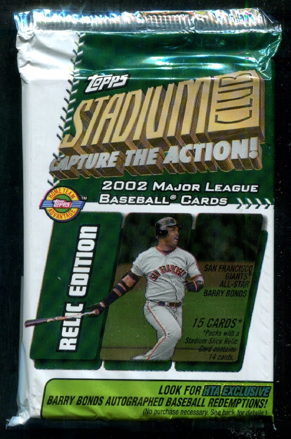 2002 Topps Stadium Club Baseball Unopened Relic Edition Jumbo Pack (HTA) (15)