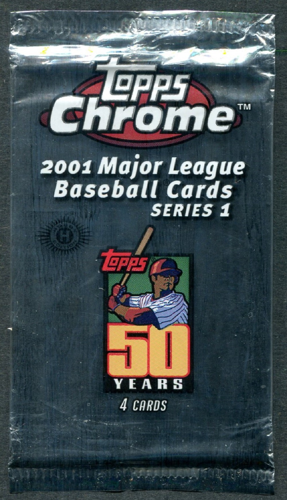 2001 Topps Chrome Baseball Unopened Series 1 Pack (Hobby) (4)