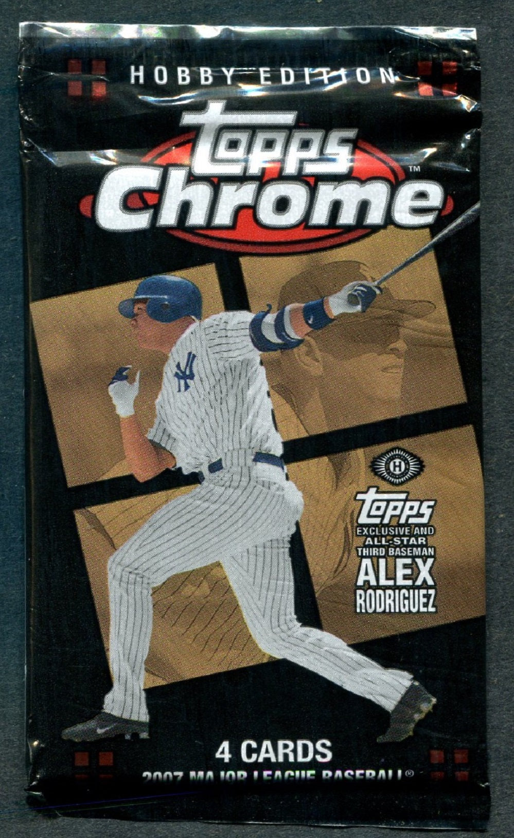 2007 Topps Chrome Baseball Unopened Pack (Hobby) (4)