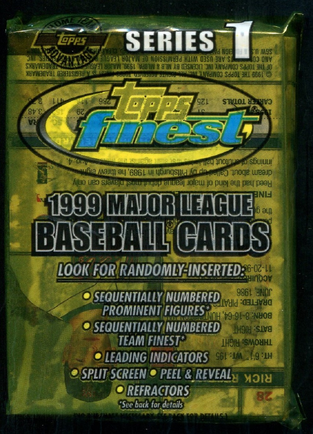 1999 Topps Finest Baseball Unopened Series 1 Jumbo Pack (HTA) (13)