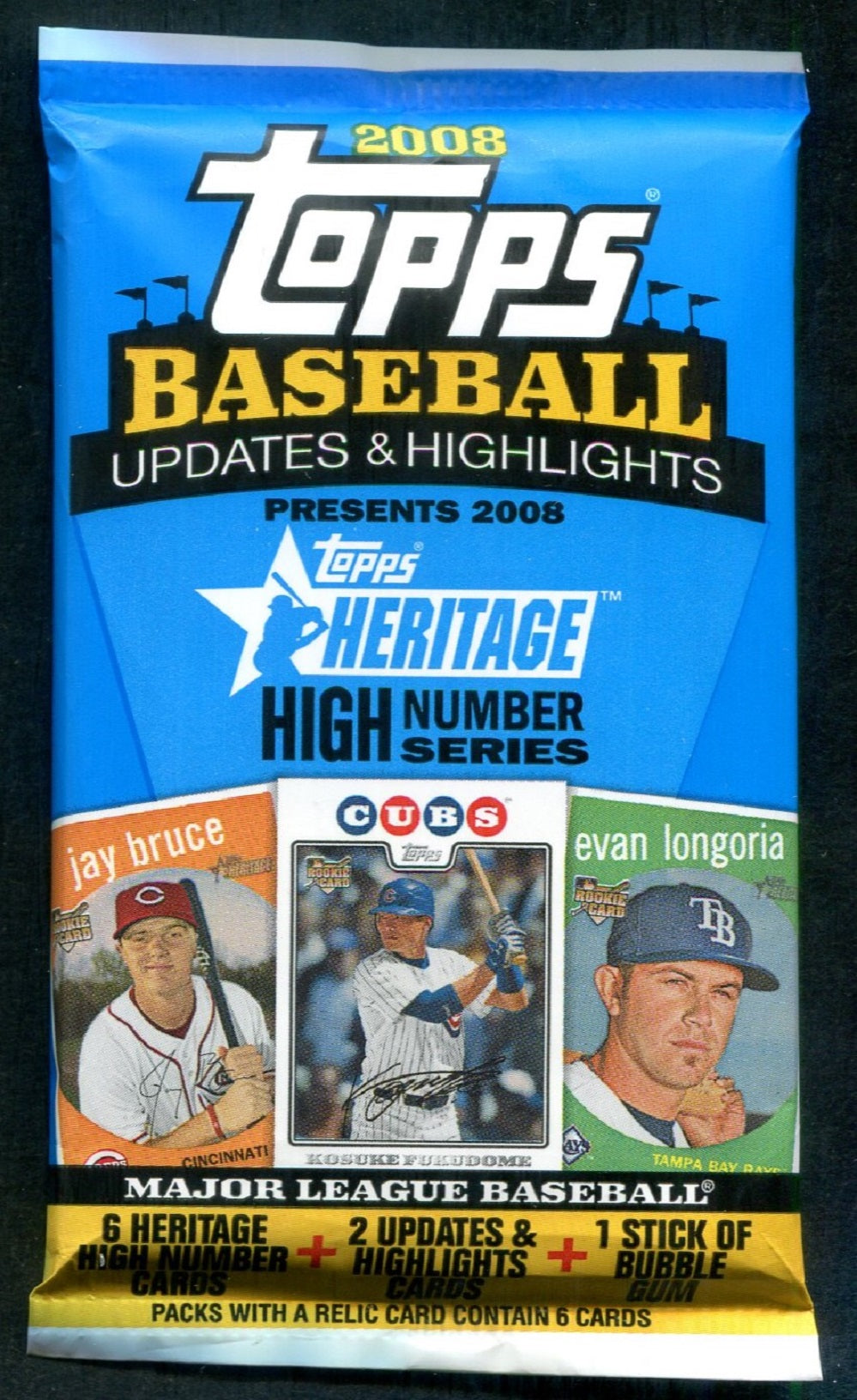 2008 Topps Heritage Baseball Unopened High Number Series Pack (Hobby) (8)