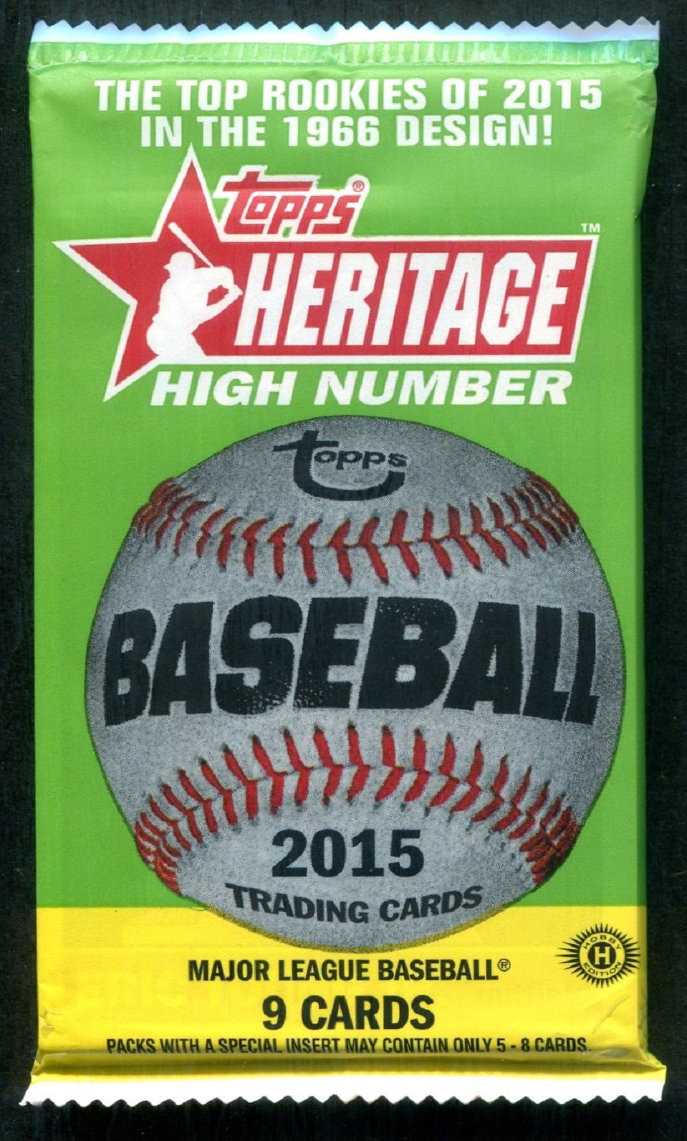 2015 Topps Heritage Baseball Unopened High Number Series Pack (Hobby) (9)