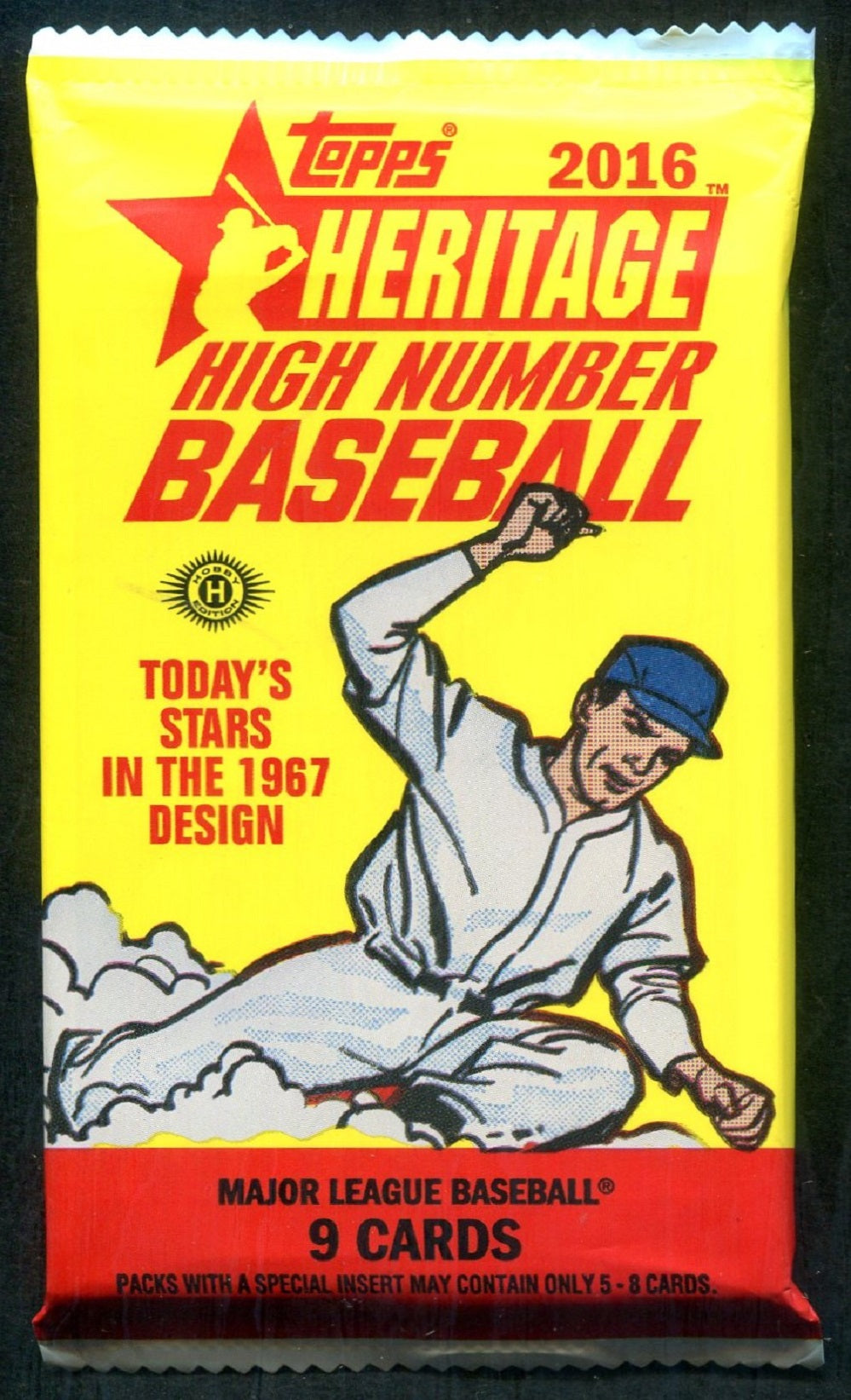 2016 Topps Heritage Baseball Unopened High Number Series Pack (Hobby) (9)