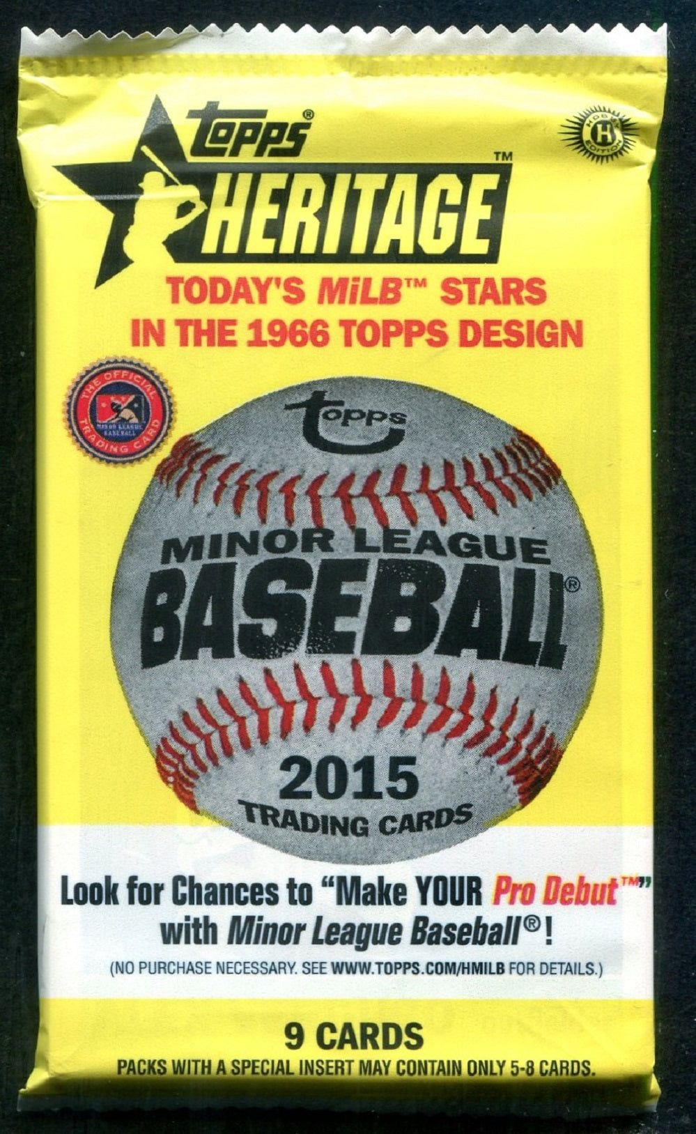 2015 Topps Heritage Minor League Baseball Unopened Pack (Hobby) (9)