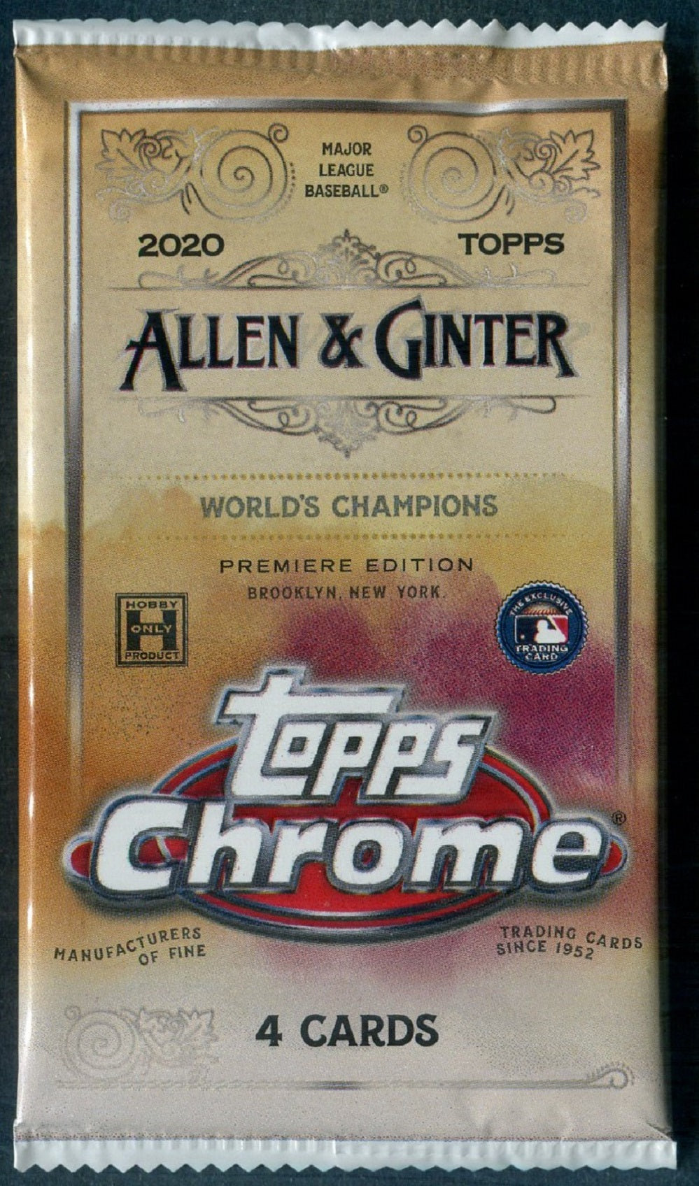 2020 Topps Chrome Allen & Ginter Baseball Unopened Pack (Hobby) (4)