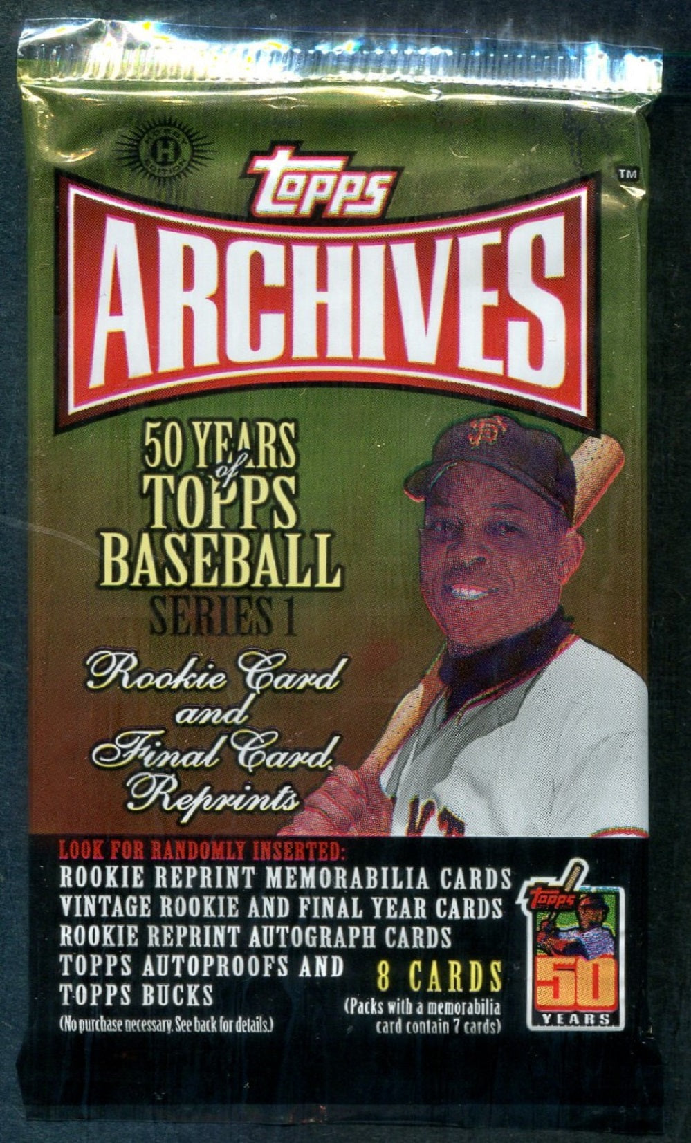 2001 Topps Archives Baseball Unopened Series 1 Pack (Hobby) (8)