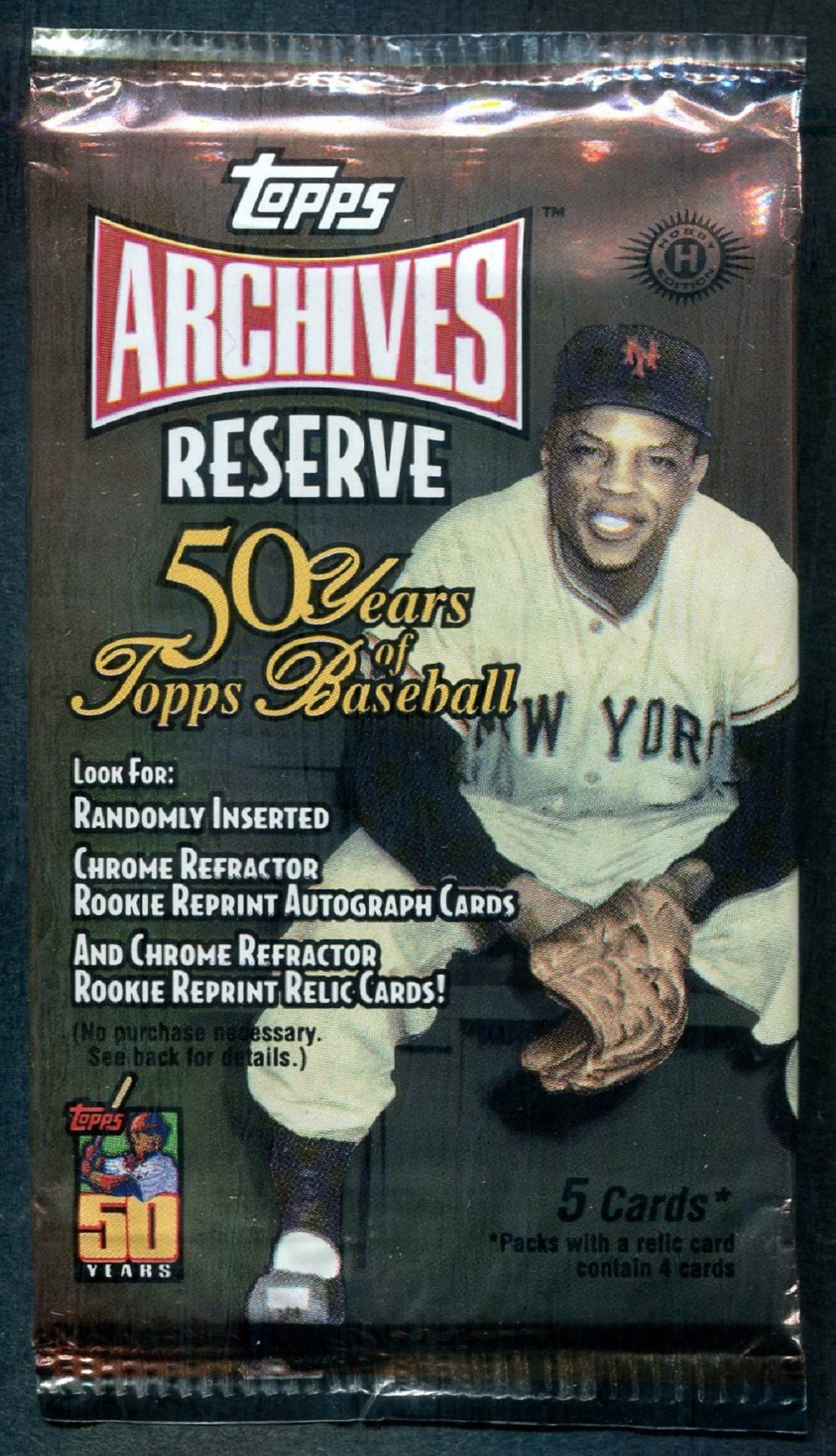 2001 Topps Archives Reserve Baseball Unopened Pack (Hobby) (5)