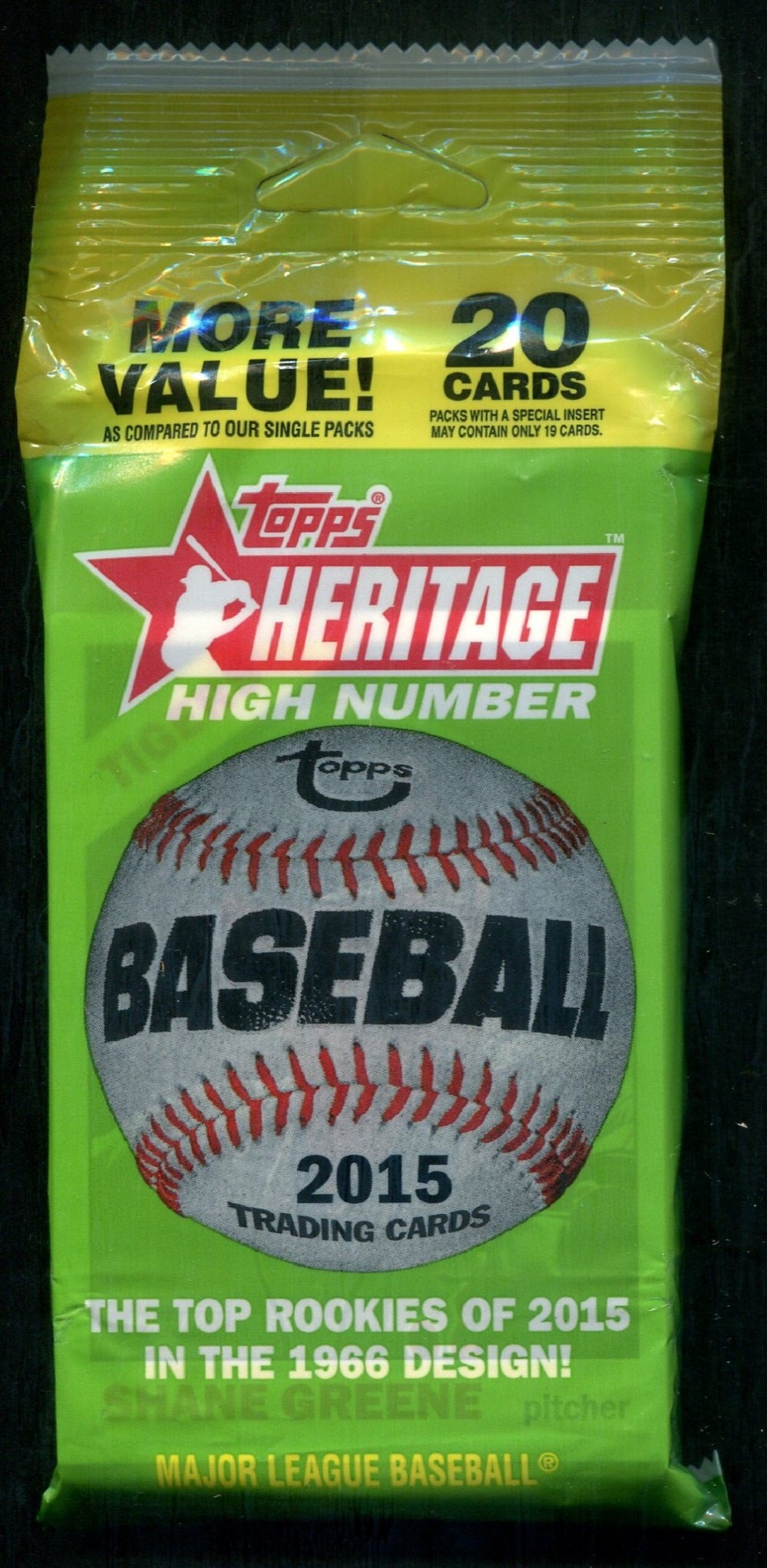 2015 Topps Heritage Baseball Unopened High Number Value Hanger Pack (20)