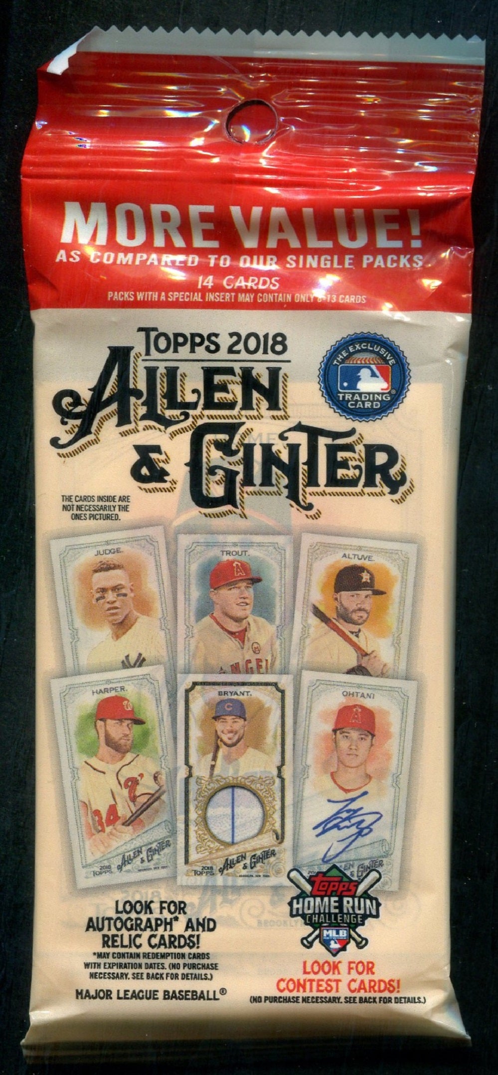 2018 Topps Allen & Ginter Baseball Unopened Value Hanger Pack (14)