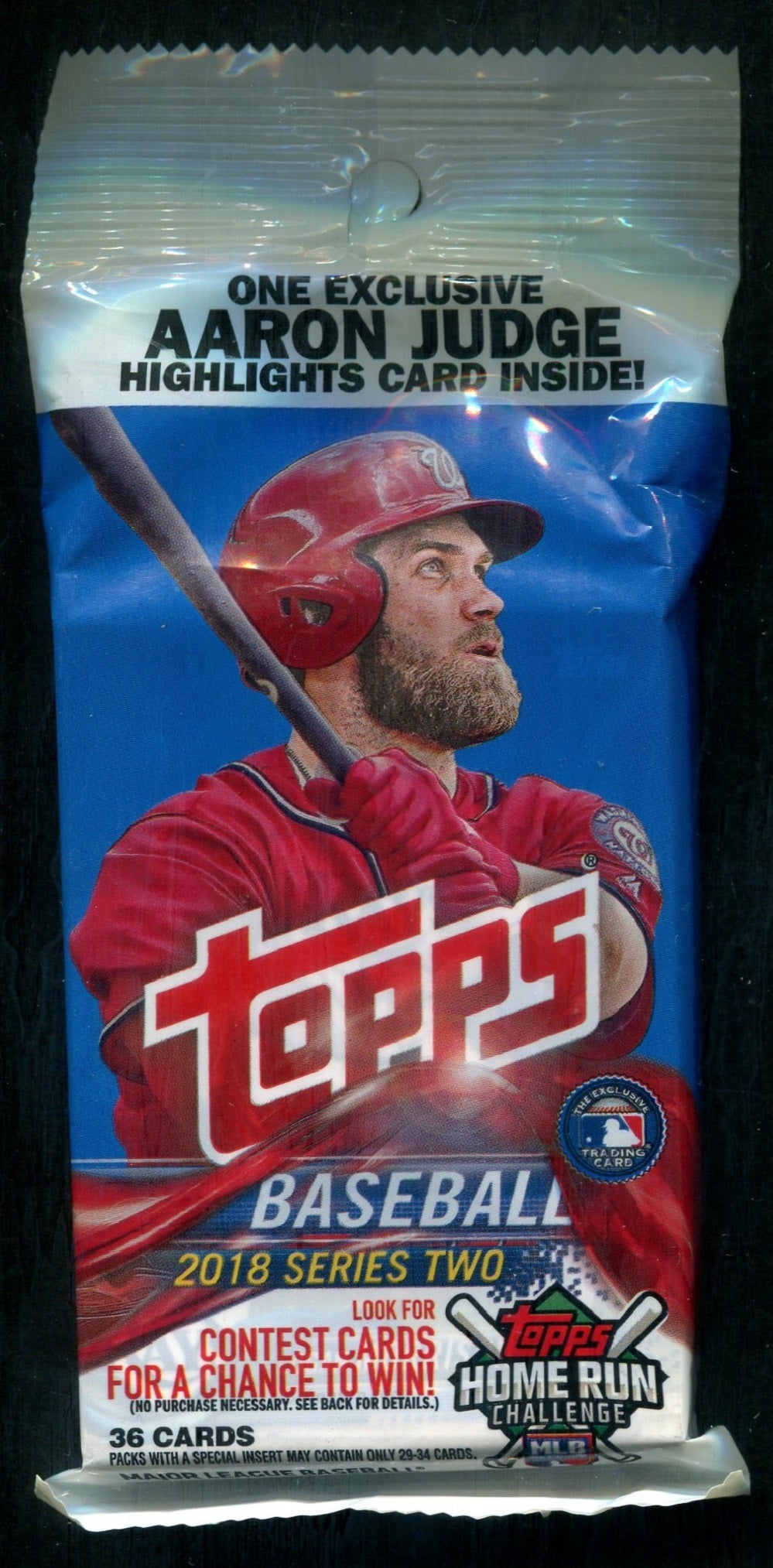 2018 Topps Baseball Unopened Series 2 Hanger Pack (36)