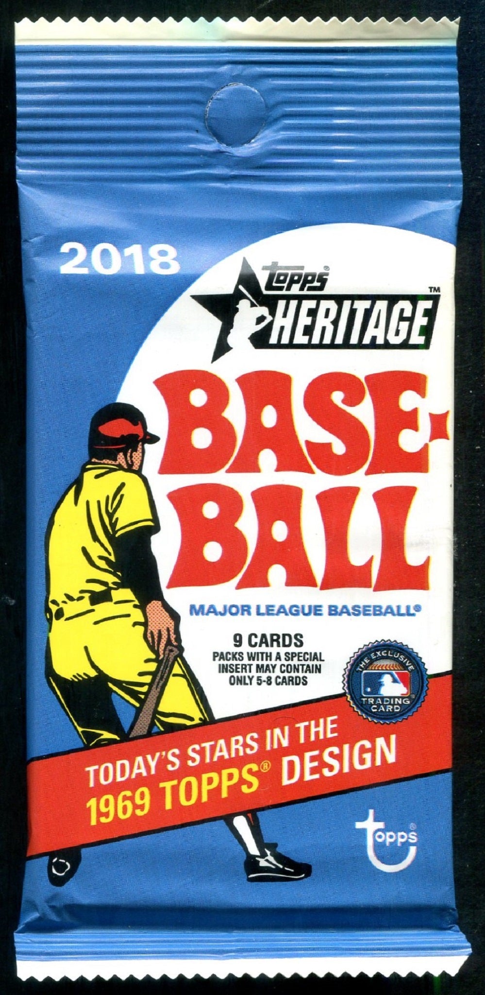 2018 Topps Heritage Baseball Unopened Hanger Pack (9)