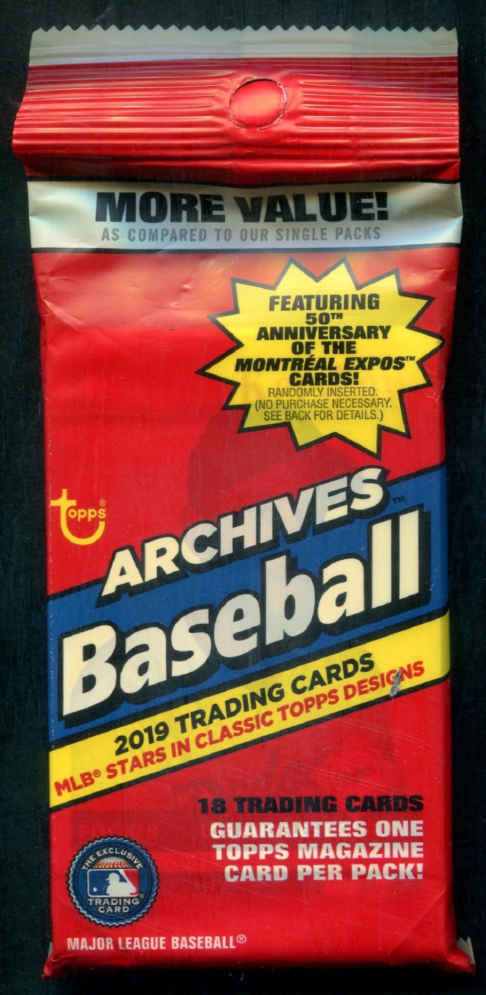 2019 Topps Archives Baseball Unopened Value Hanger Pack (18)