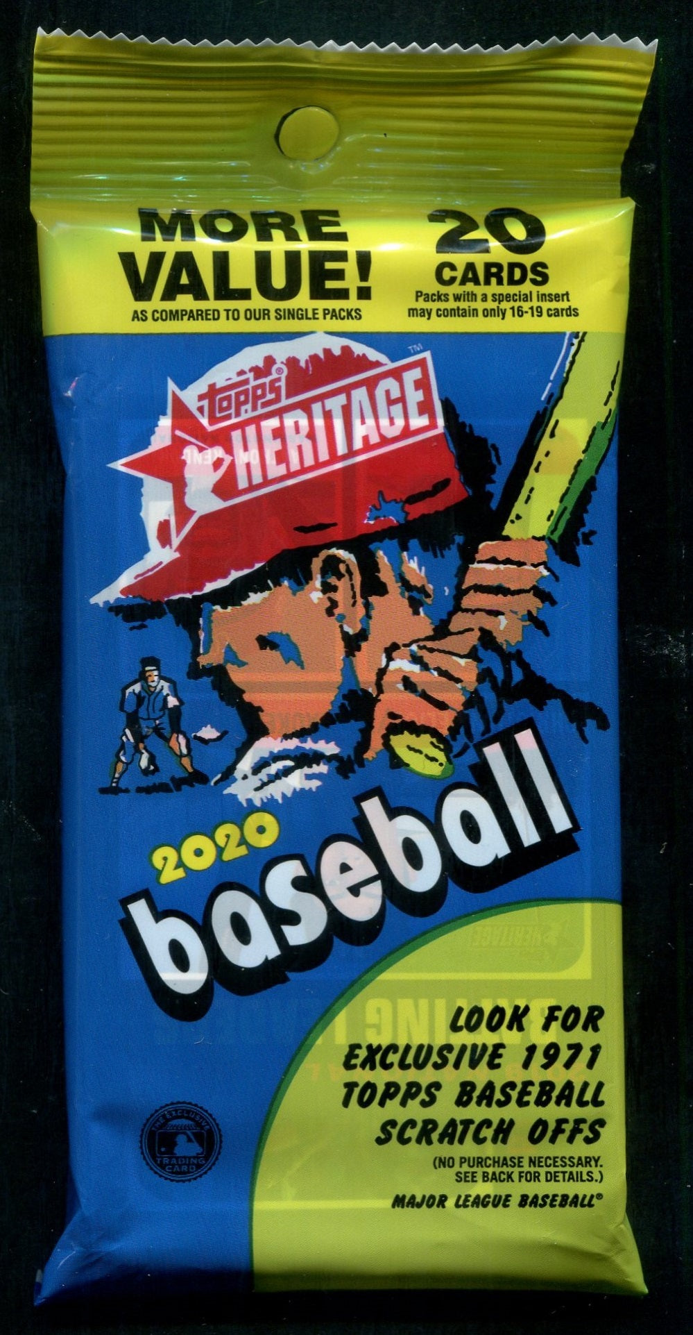 2020 Topps Heritage Baseball Unopened Value Hanger Pack (20)