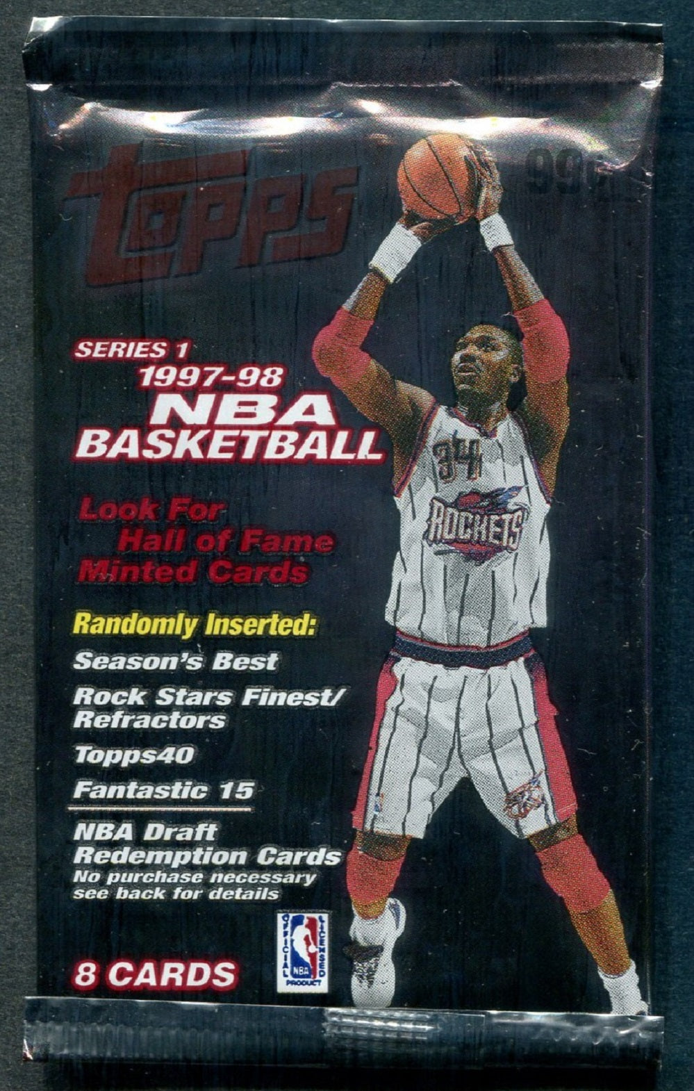 1997/98 Topps Basketball Unopened Series 1 Pack (Retail) (Pre-Priced) (8)