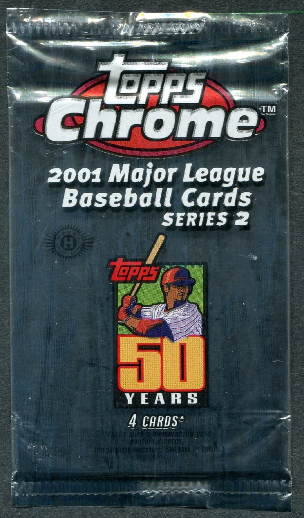 2001 Topps Chrome Baseball Unopened Series 2 Pack (Hobby) (4)