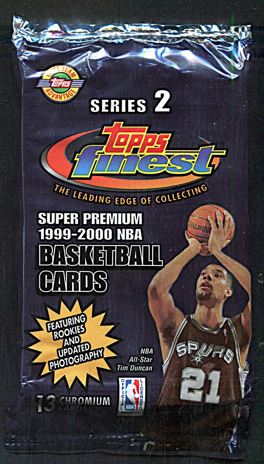 1999/00 Topps Finest Basketball Unopened Series 2 Jumbo Pack (HTA) (13)