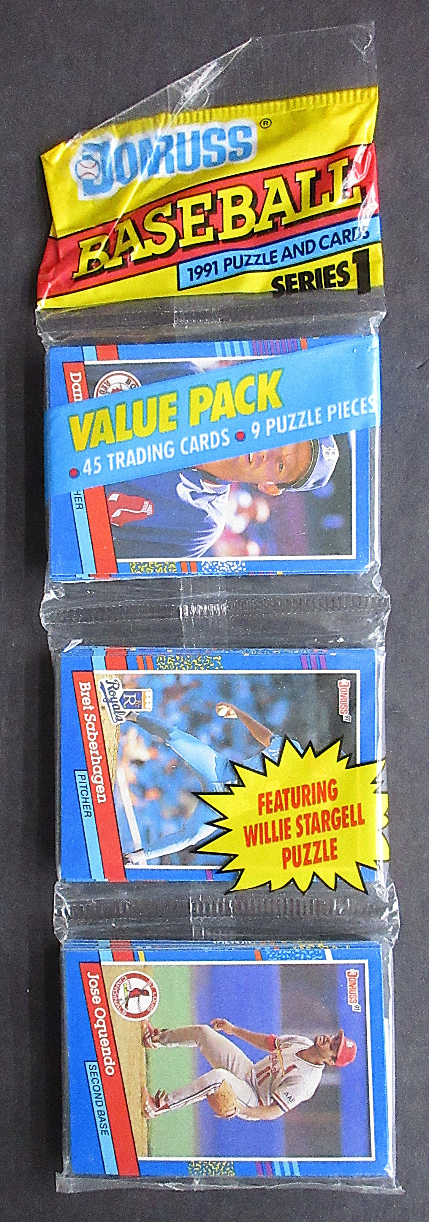 1991 Donruss Baseball Unopened Series 1 Rack Pack (45/9)