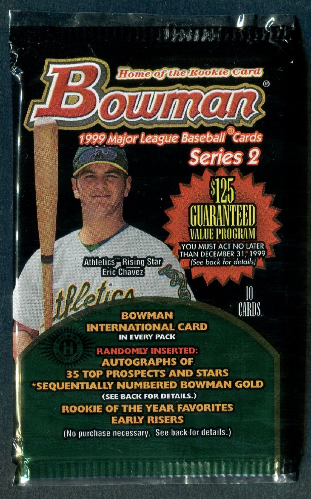 1999 Bowman Baseball Unopened Series 2 Pack (Hobby) (10)