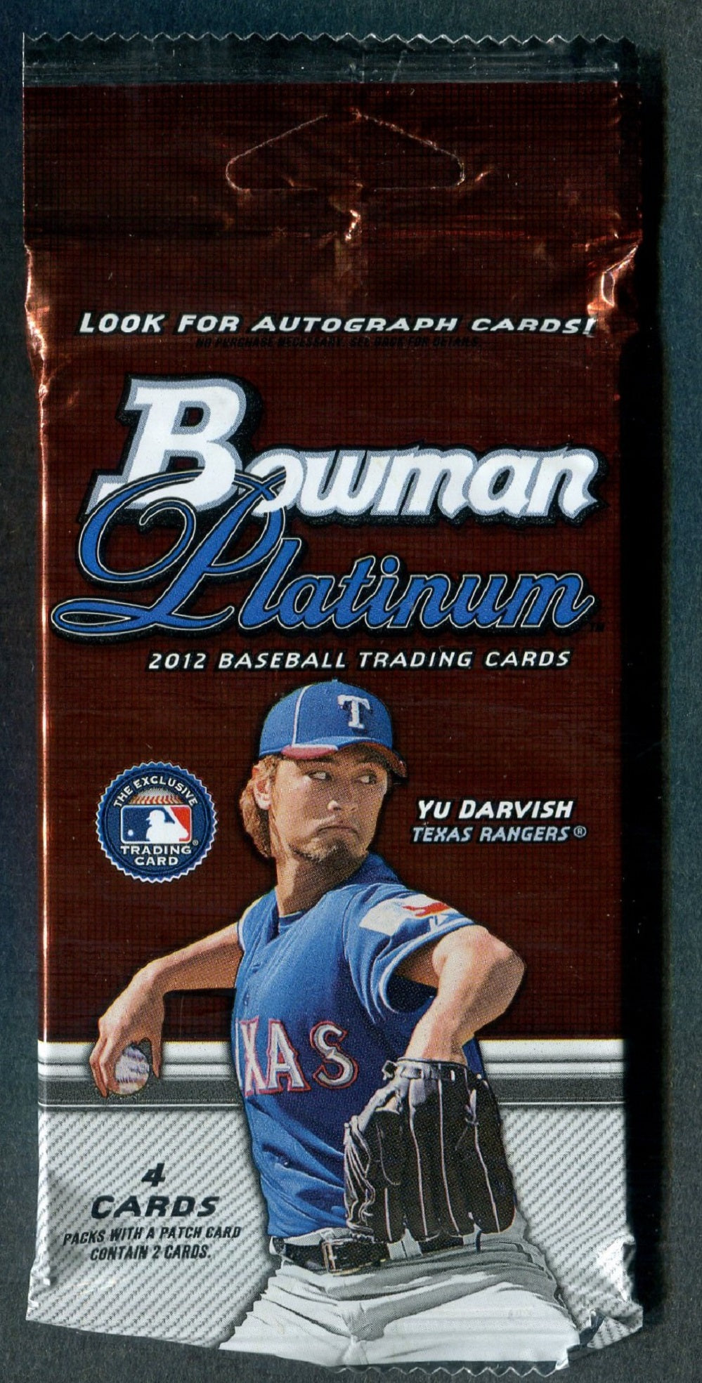 2012 Bowman Platinum Baseball Unopened Hanger Pack (4)