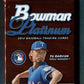 2012 Bowman Platinum Baseball Unopened Hanger Pack (4)